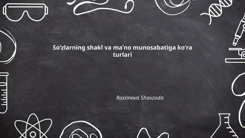 Bir maʼnoli (monosemantik) soʻzlar