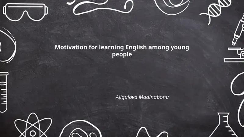 Motivation for learning English among young people