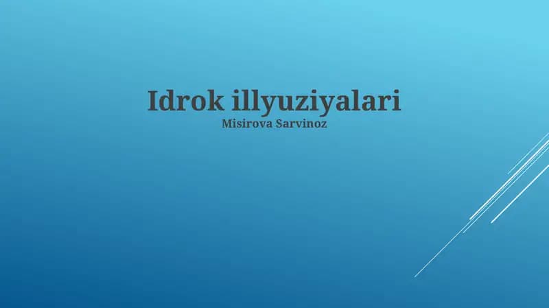 Idrok illyuziyalari