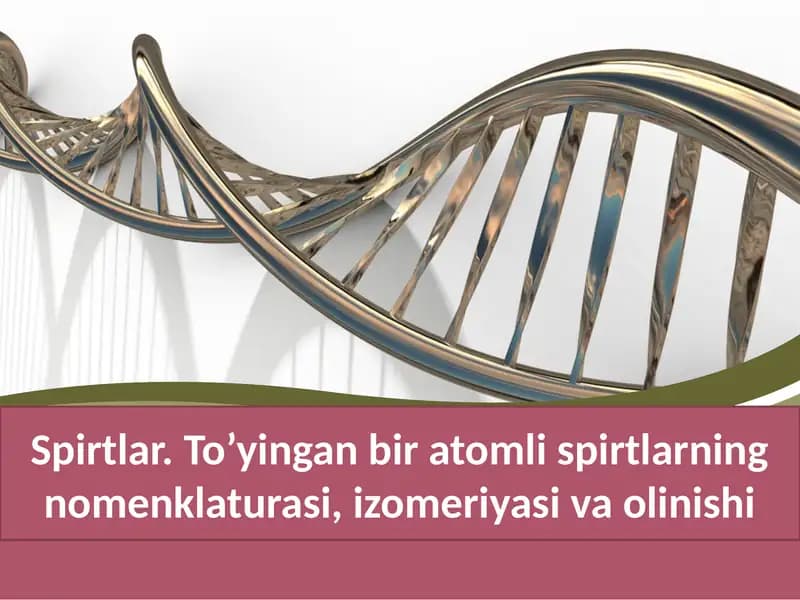 To'yingan bir atomli spirtlar