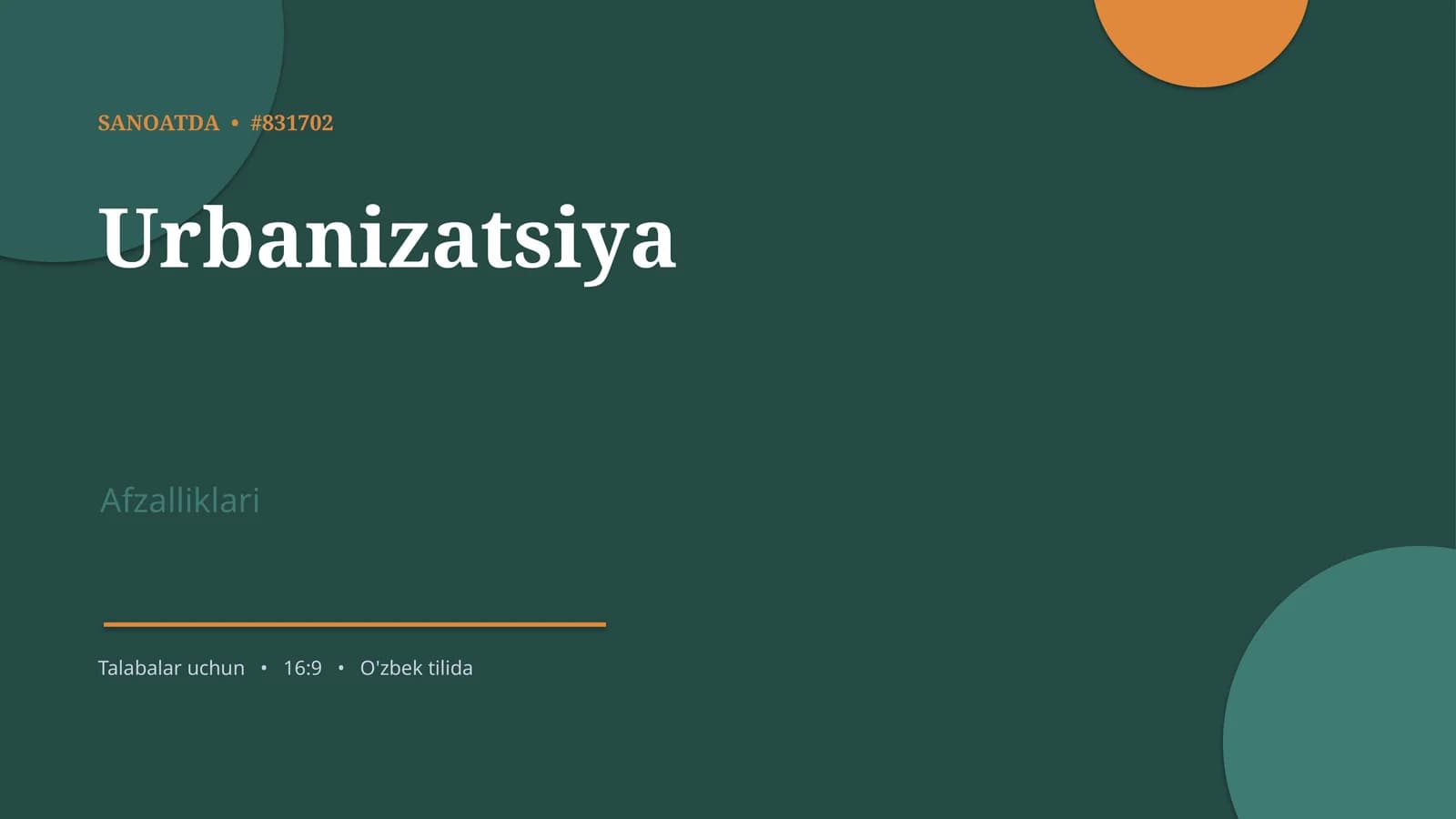 Urbanizatsiya
