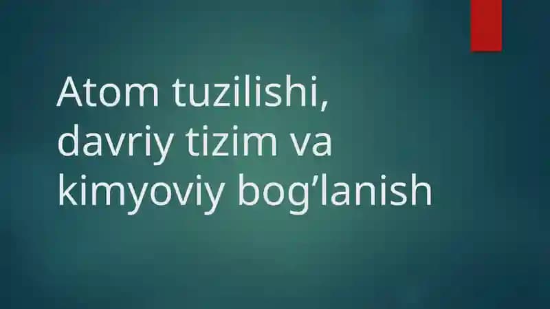 Atomtuzilishi