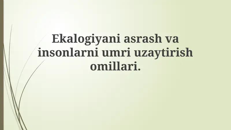 Ekologiya