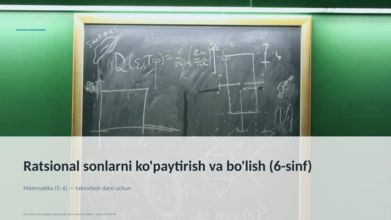 Ratsional sonlarni ko'paytirish va bo'lish (6-sinf)