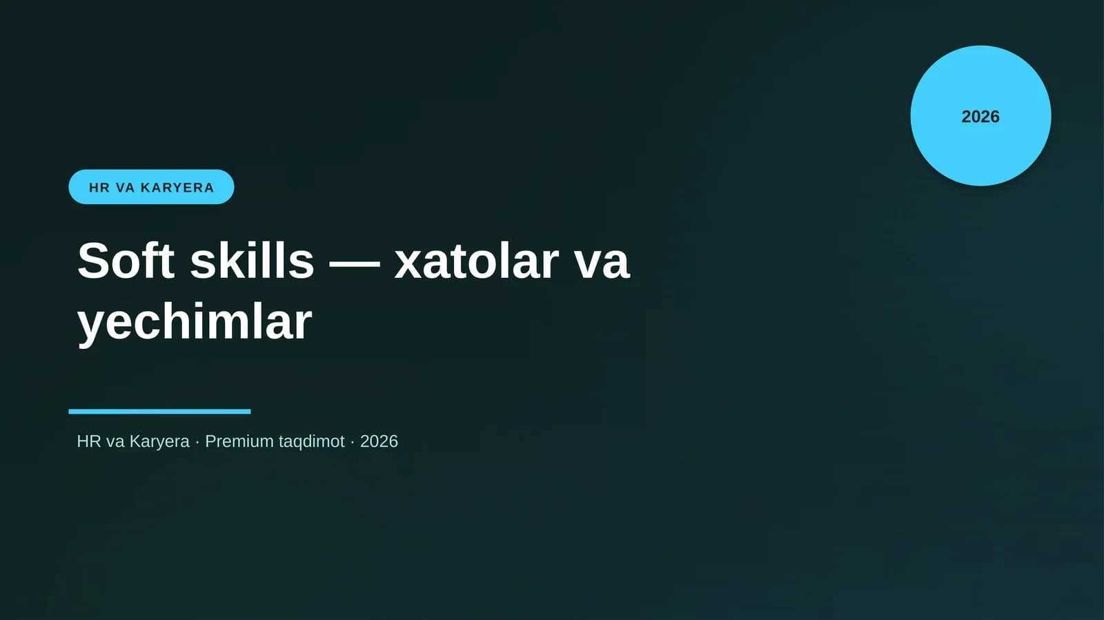 Soft skills — xatolar va yechimlar
