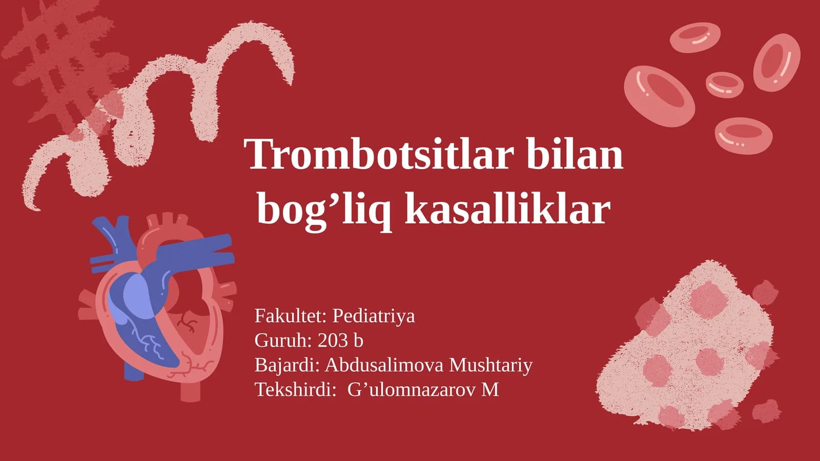 Trombotsitlar bilan bog’liq kasalliklar