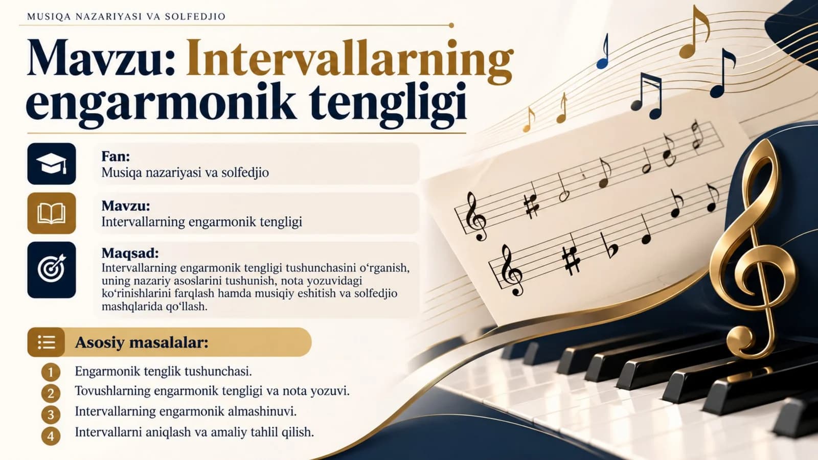 Intervallarning engarmonik tengligi — 15 slaydlik taqdimot