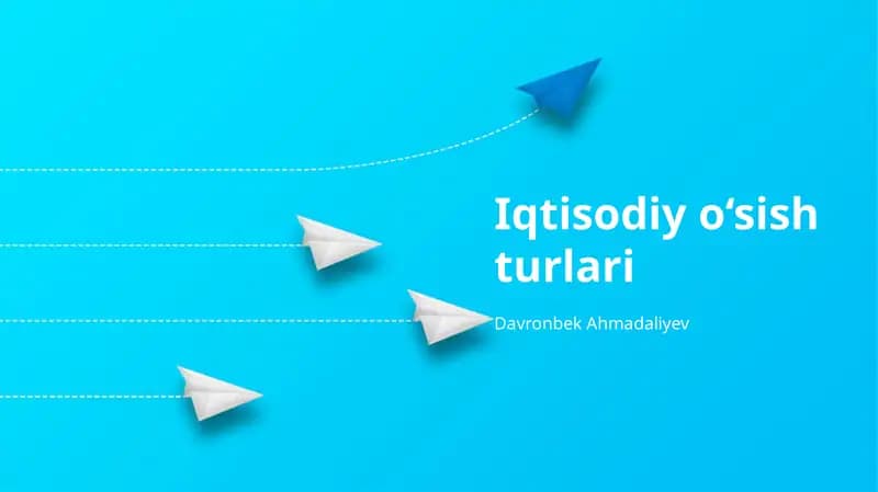 Iqtisodiy o‘sish turlari