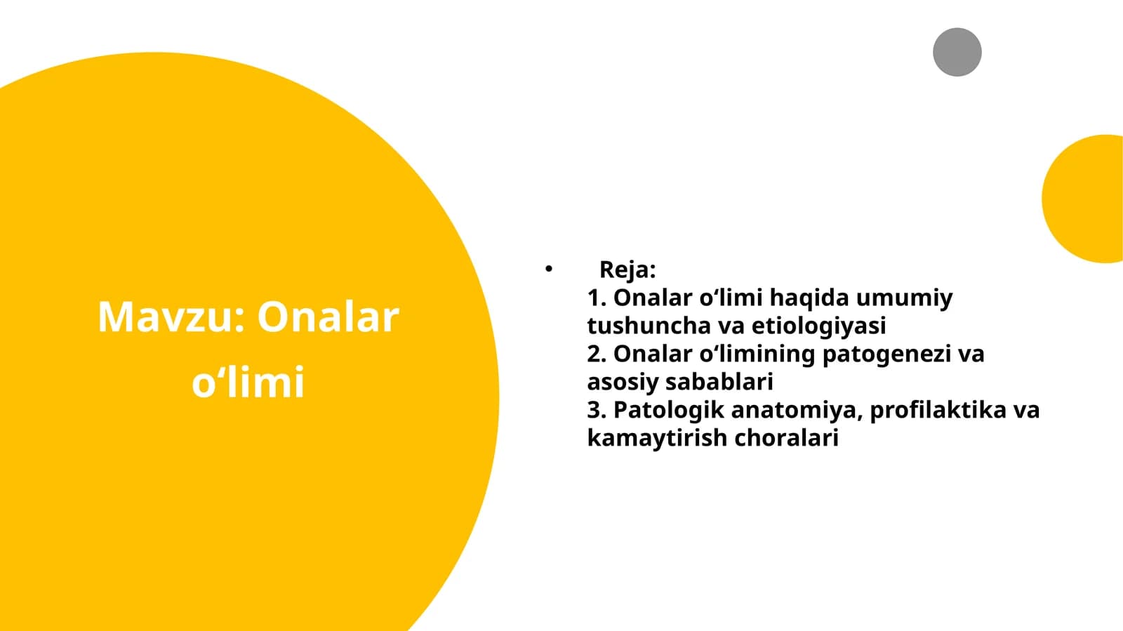 Onalar o‘limi