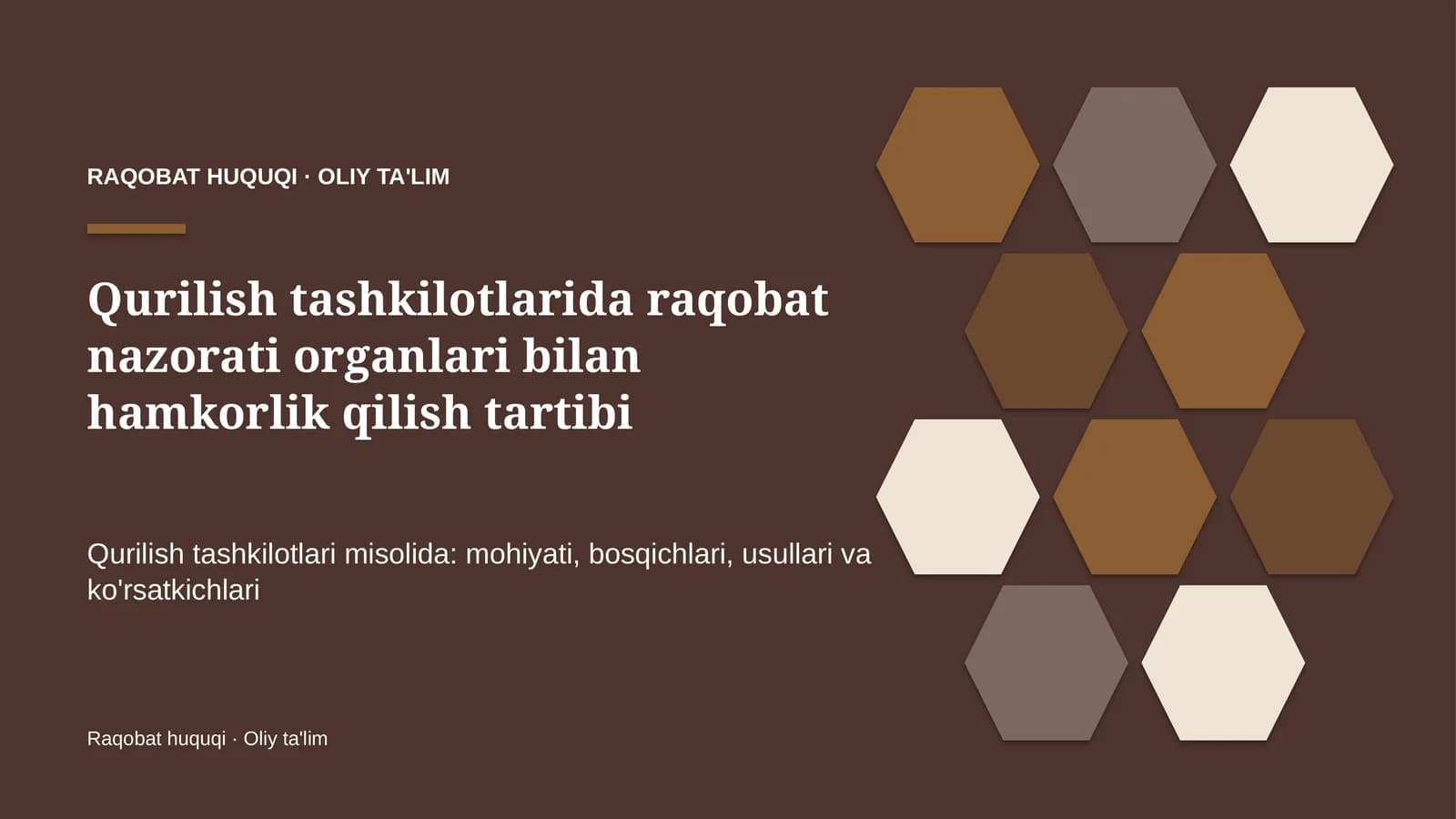 qurilish tashkilotlarida raqobat nazorati organlari bilan hamkorlik qilish tartibi 8554