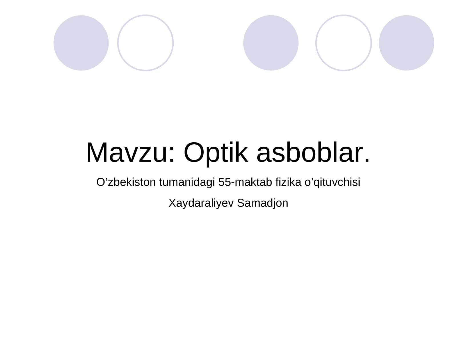 Optik asboblar
