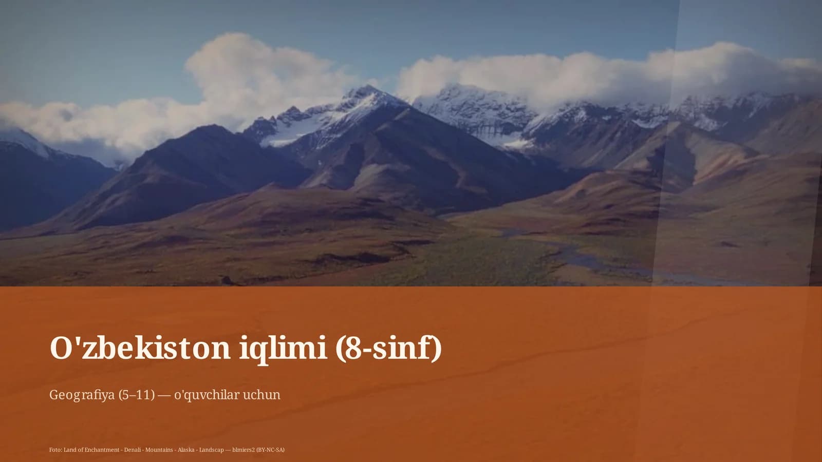 O'zbekiston iqlimi (8-sinf)