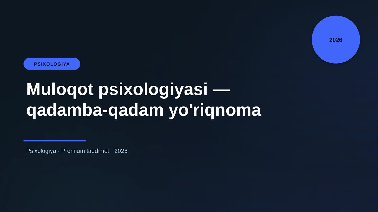 Muloqot psixologiyasi — qadamba-qadam yo'riqnoma