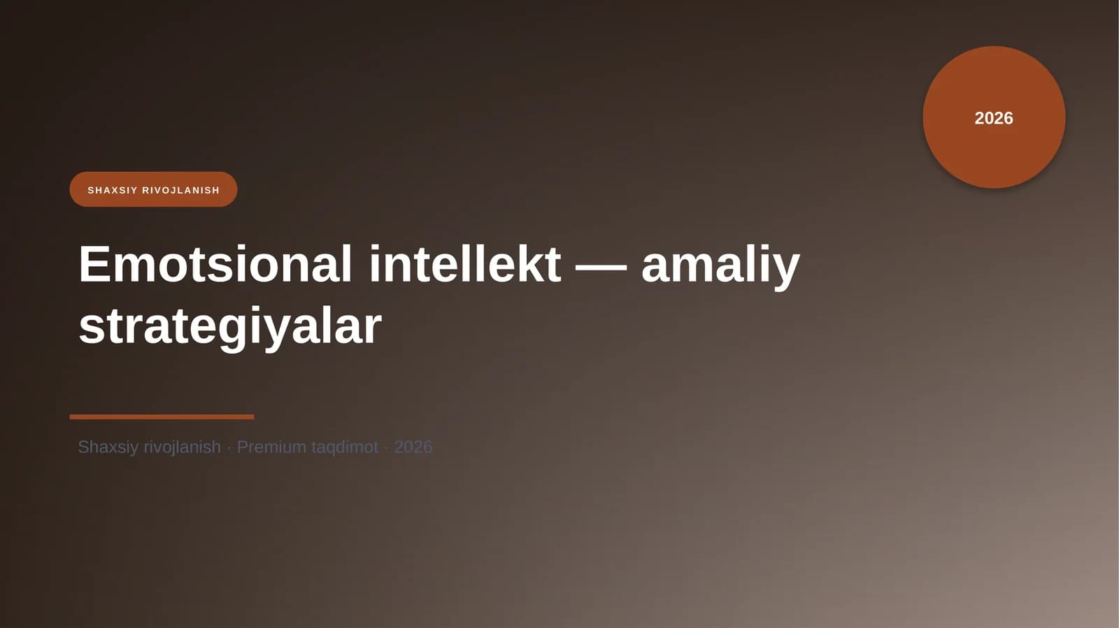 Emotsional intellekt — amaliy strategiyalar