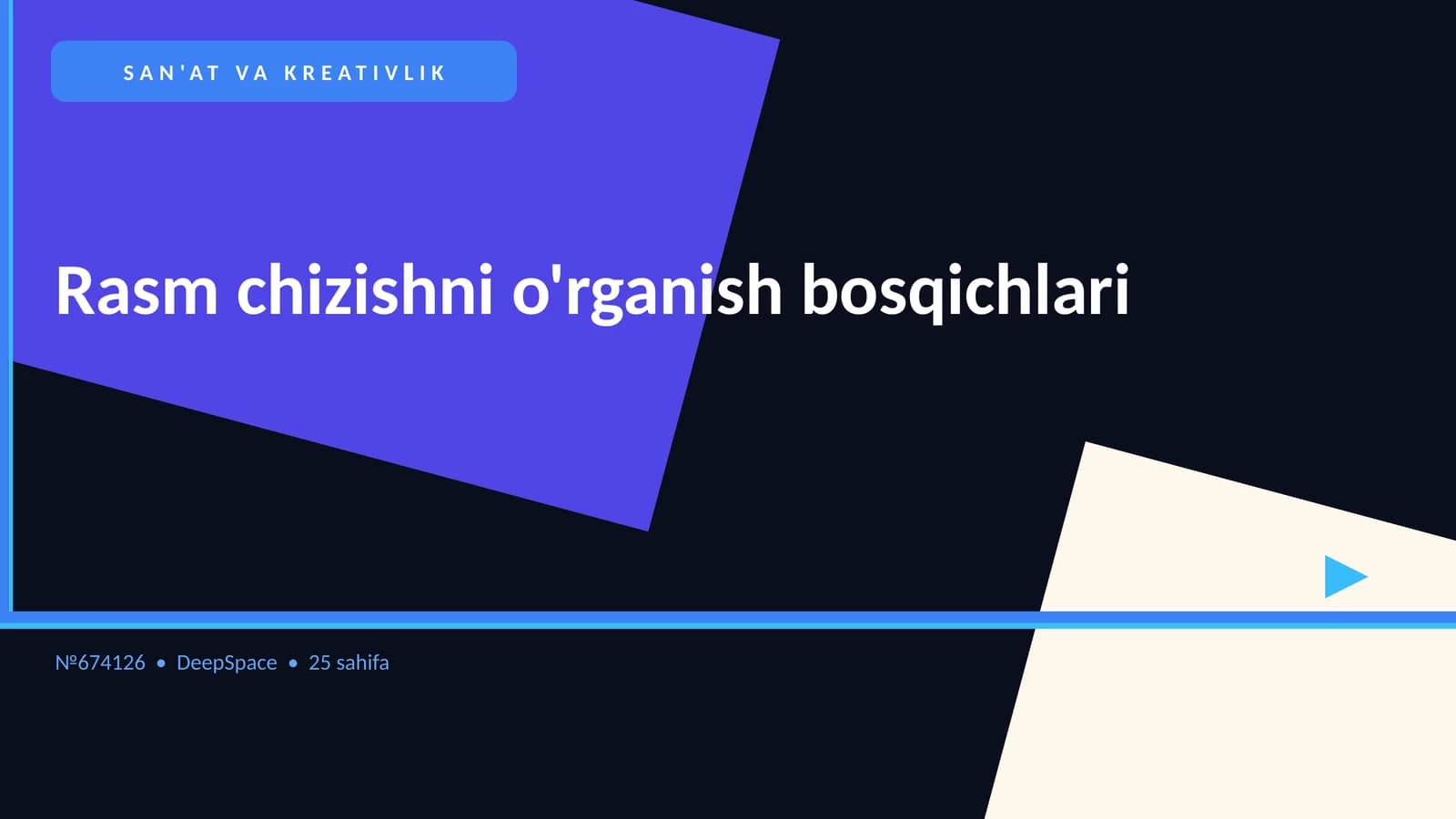 SAN'AT VA KREATIVLIK