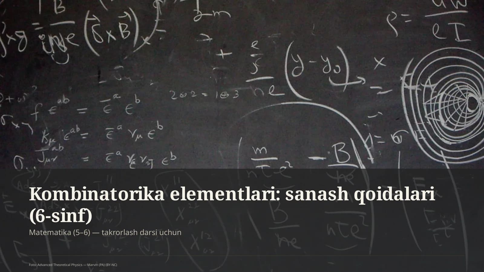 Kombinatorika elementlari: sanash qoidalari (6-sinf)