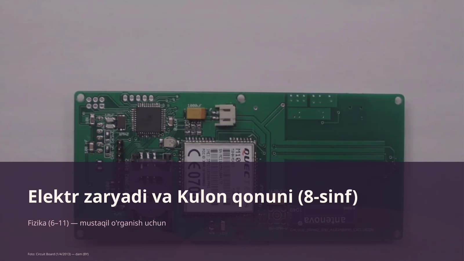 Elektr zaryadi va Kulon qonuni (8-sinf)