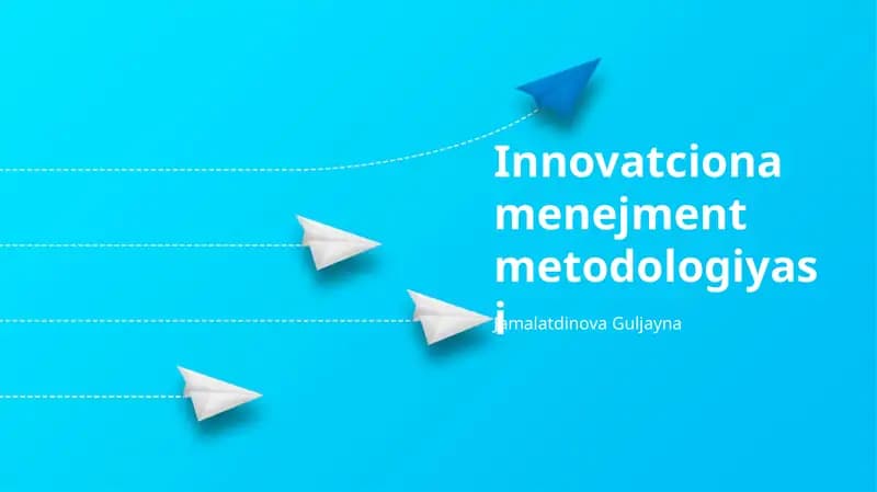 Innovatciona menejment metodologiyasi