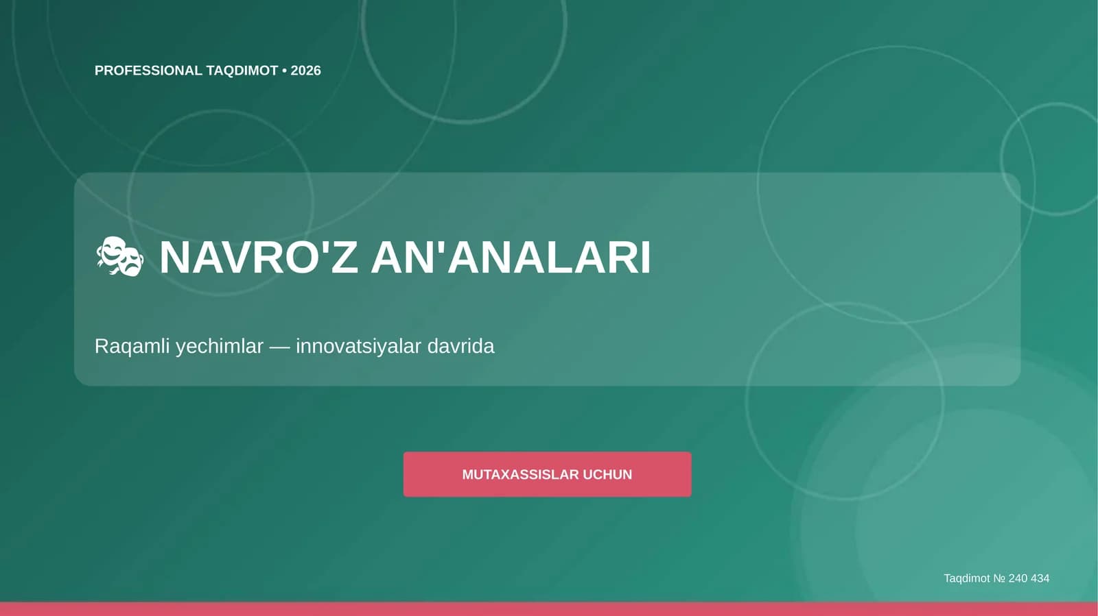 NAVRO'Z AN'ANALARI: RAQAMLI YECHIMLAR (INNOVATSIYALAR DAVRIDA)