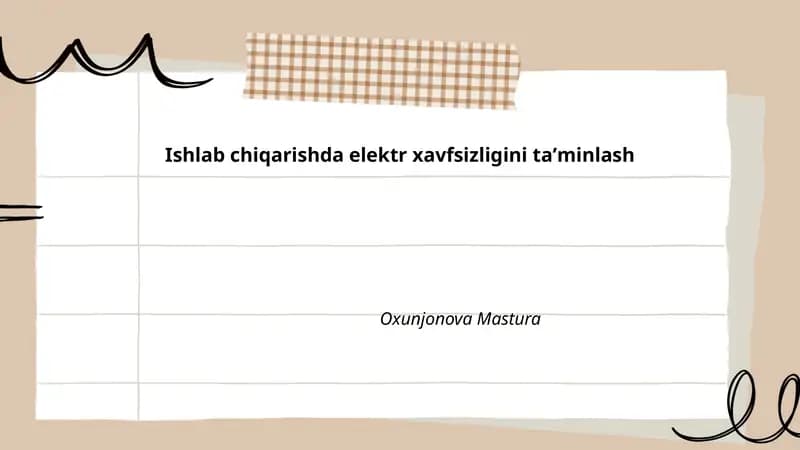 Elektr xavfsizligi