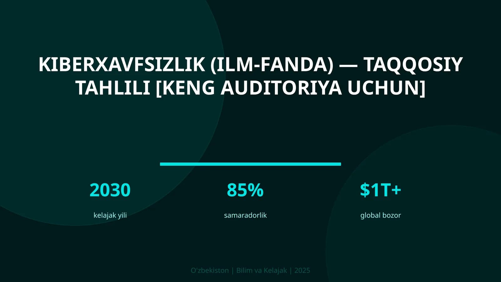 Kiberxavfsizlik (ilm-fanda) — taqqosiy tahlili [keng auditoriya uchun]