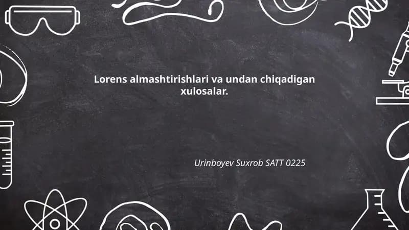 Lorens almashtirishlari