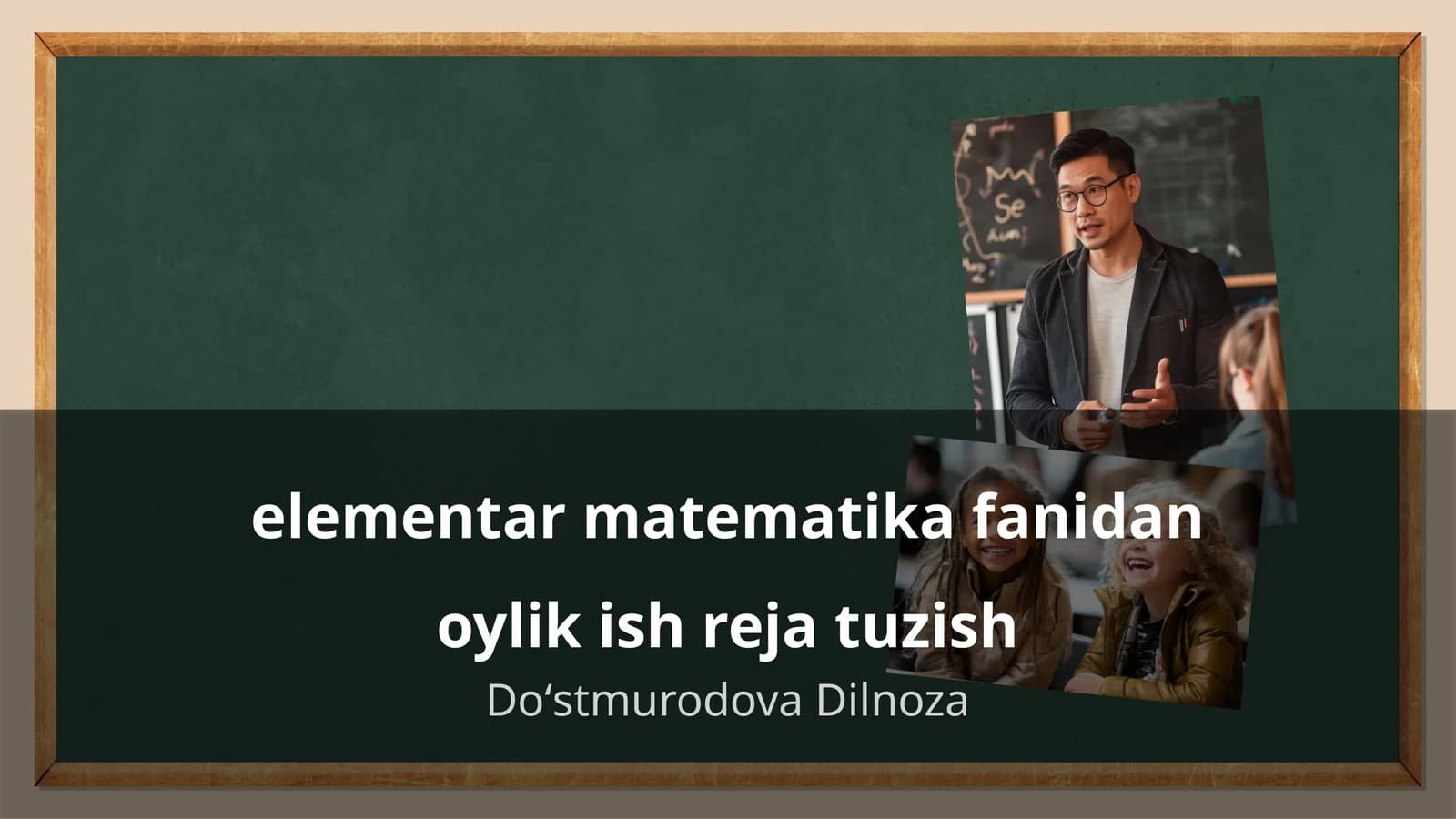 elementar matematika fanidan oylik ish reja tuzish