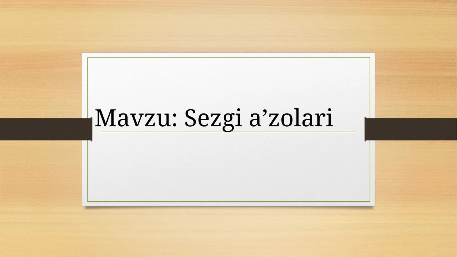Sezgi a’zolari