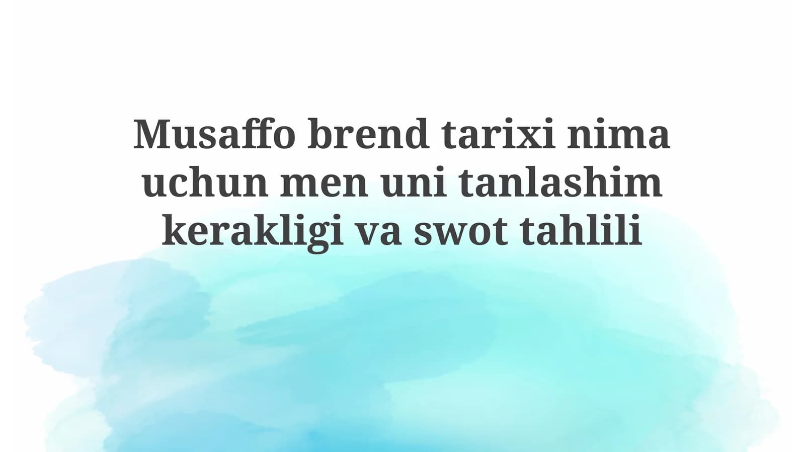 Musaffo Brendi Tarixi