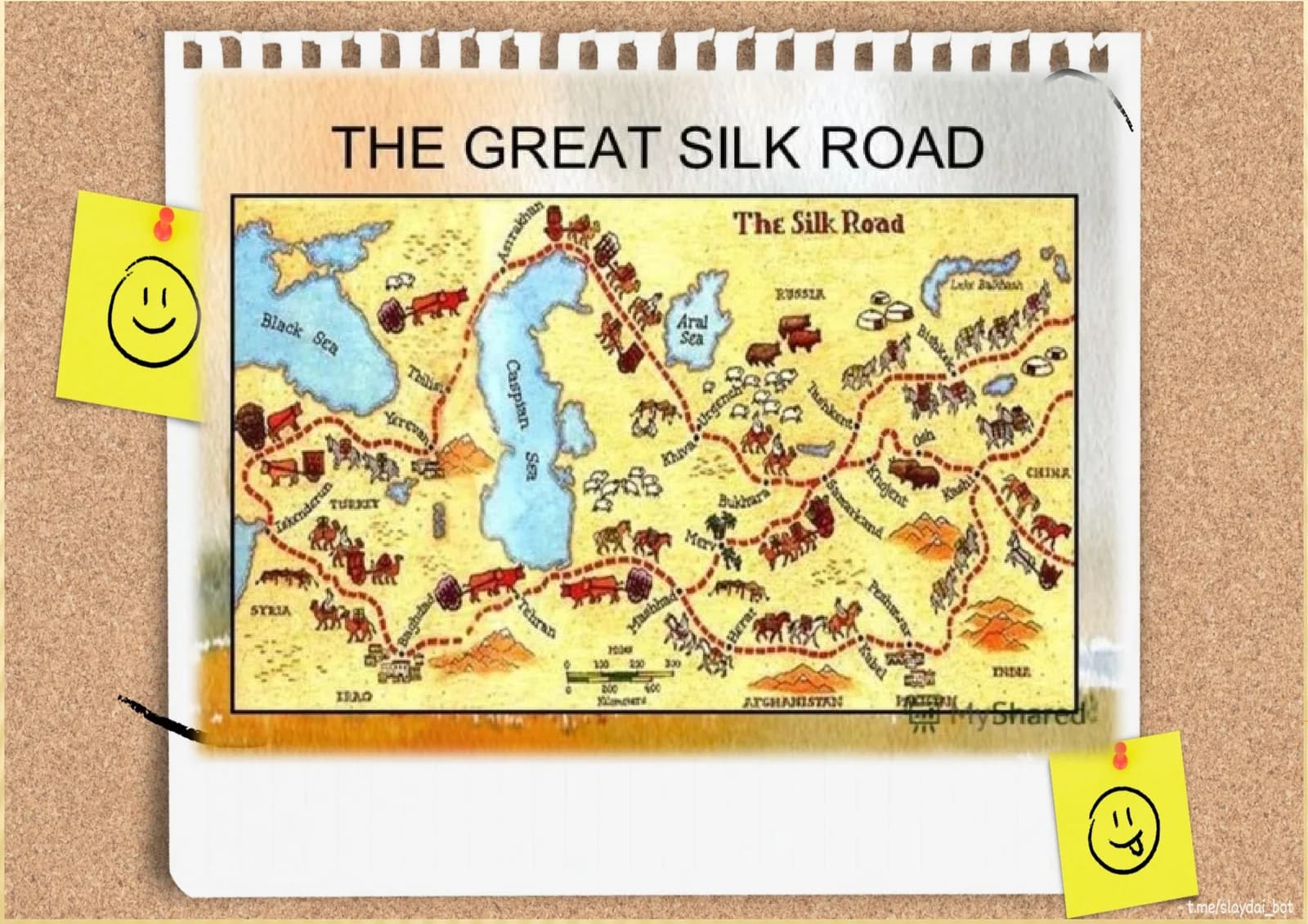 The Silk Road trade routes