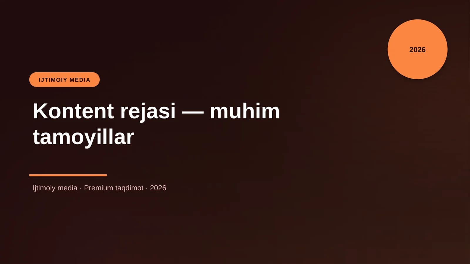 Kontent rejasi — muhim tamoyillar