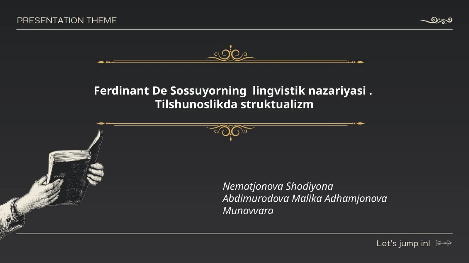 Ferdinant De Sossuyorning lingvistik nazariyasi