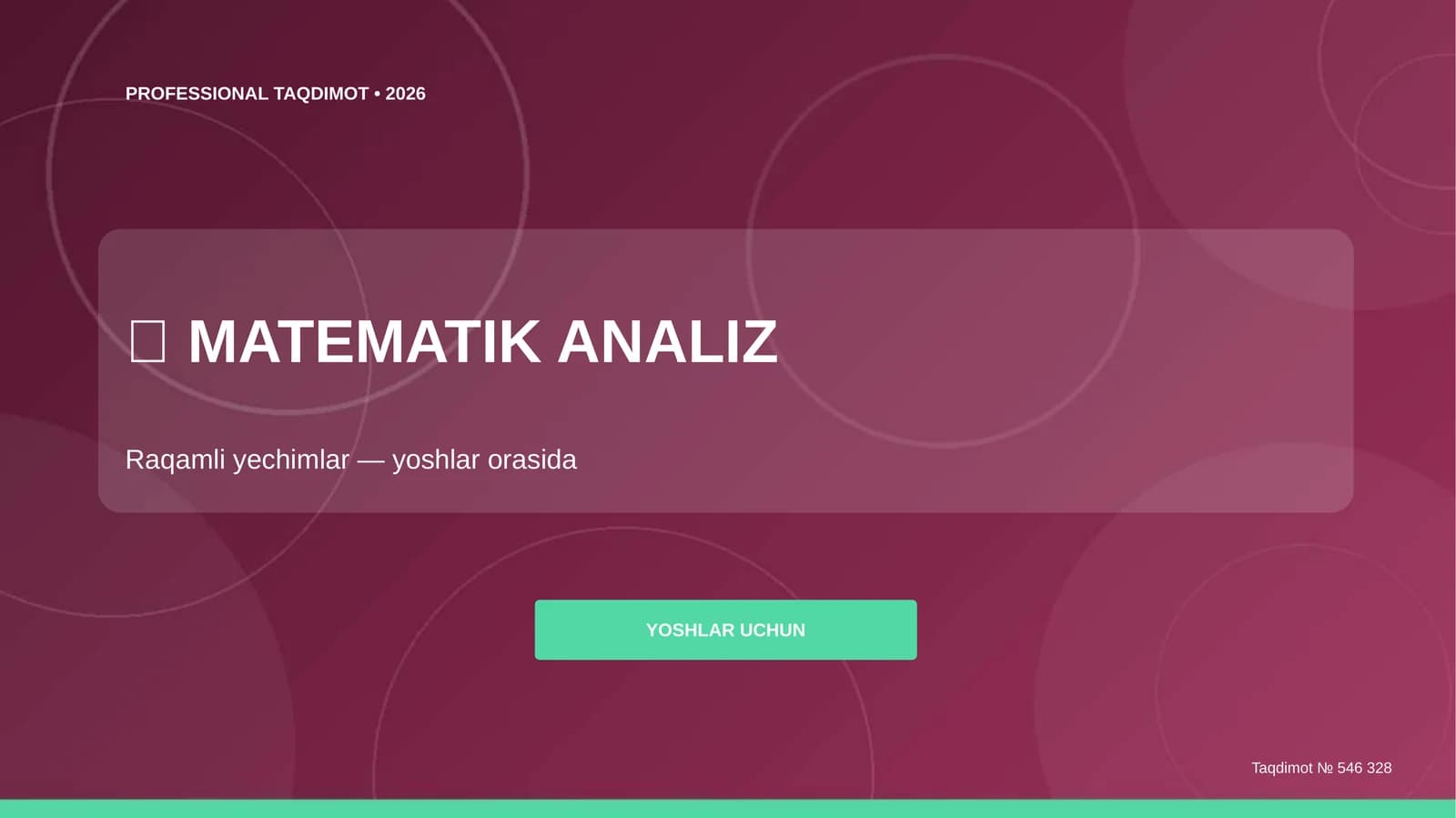Matematik Analiz (Raqamli Yechimlar)