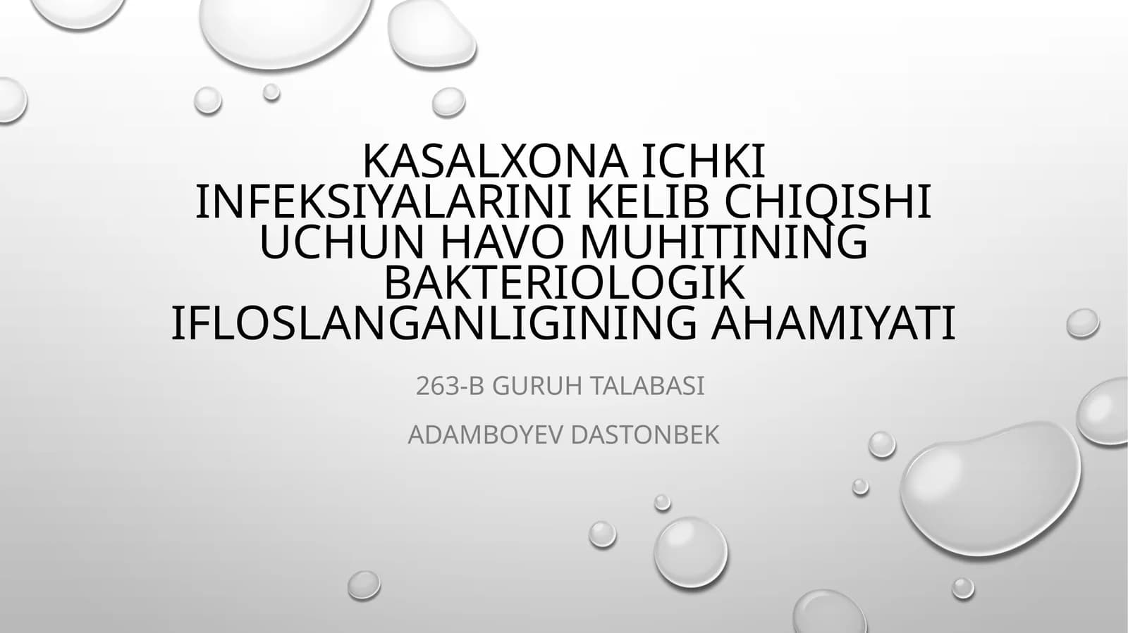 kasakxona ichi infeksiyalari