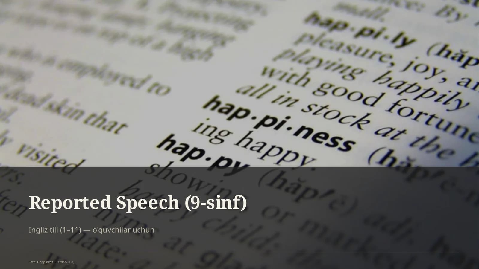 Reported Speech (9-sinf)
