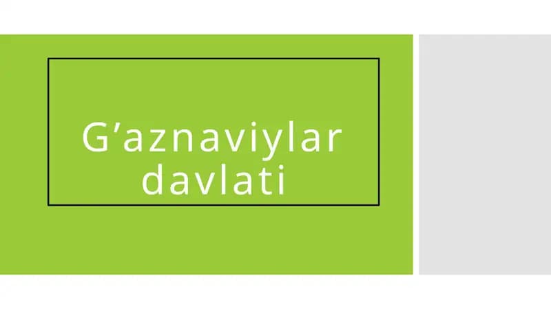 G’aznaviy davlati