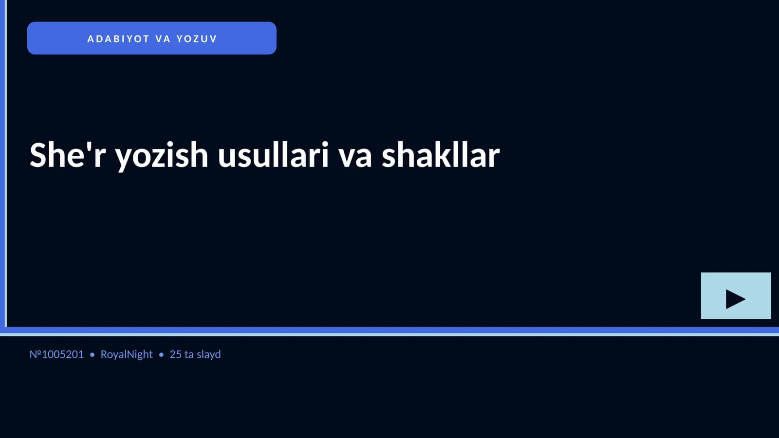 She'r yozish usullari va shakllar