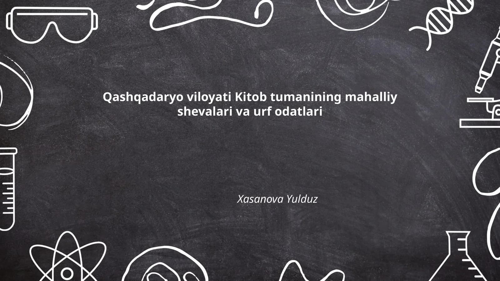 Qashqadaryo viloyati Kitob tumanining mahalliy shevalari va urf odatlari