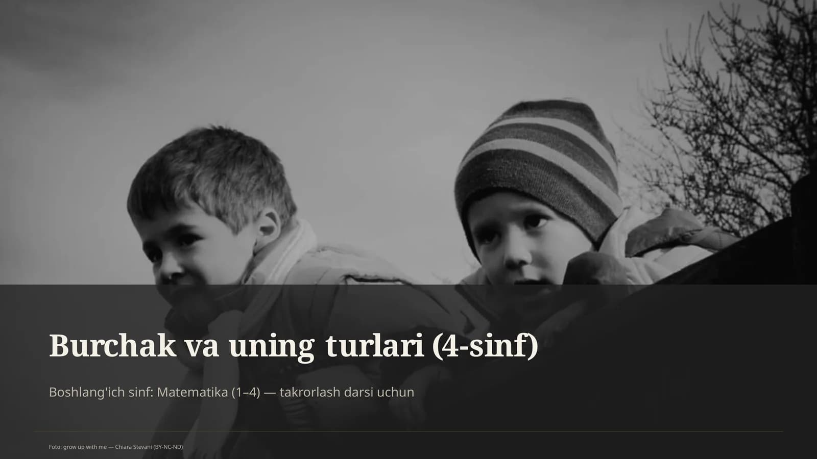 Burchak va uning turlari (4-sinf)