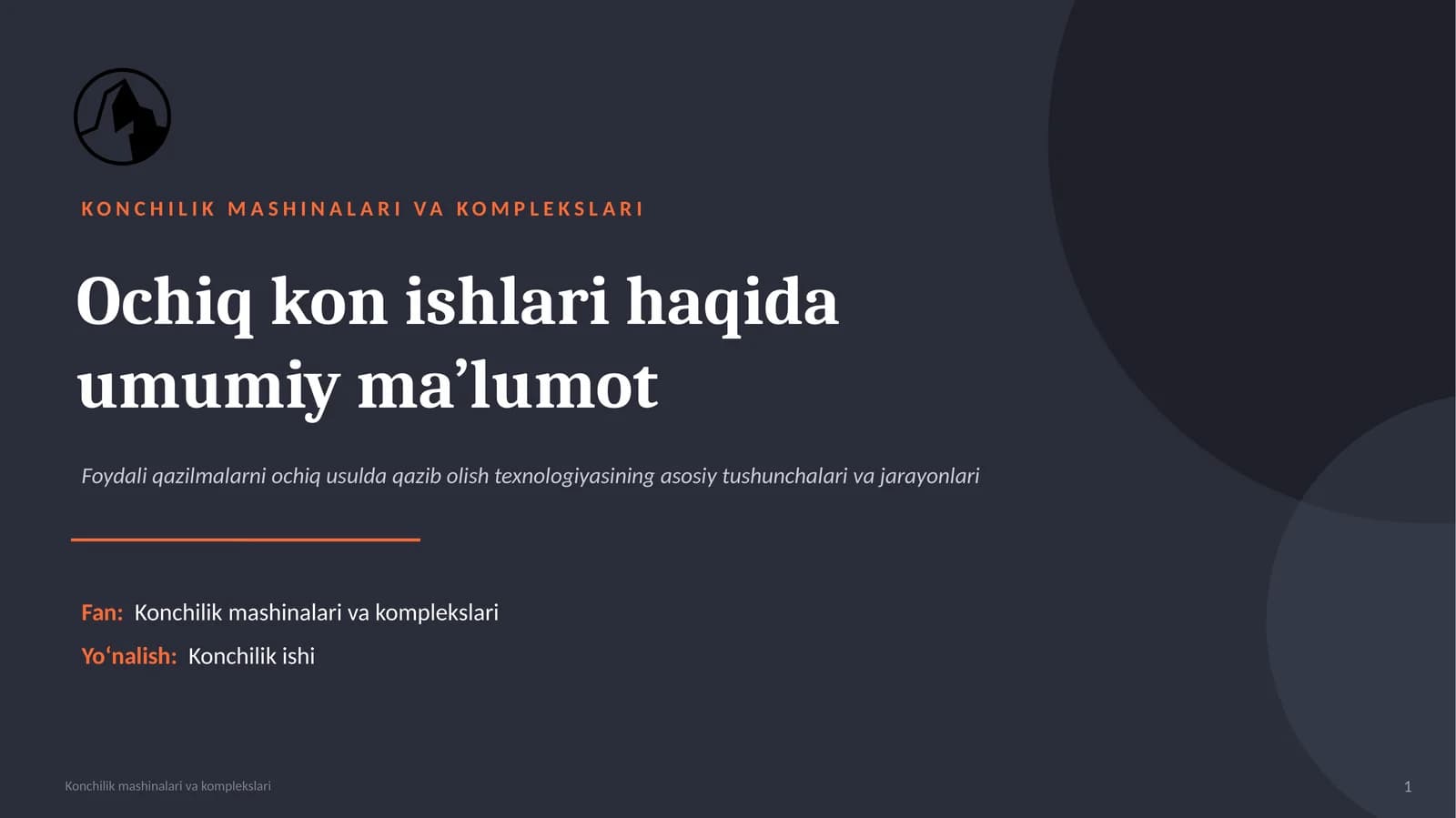 Konchilik mashinalari va komplekslari