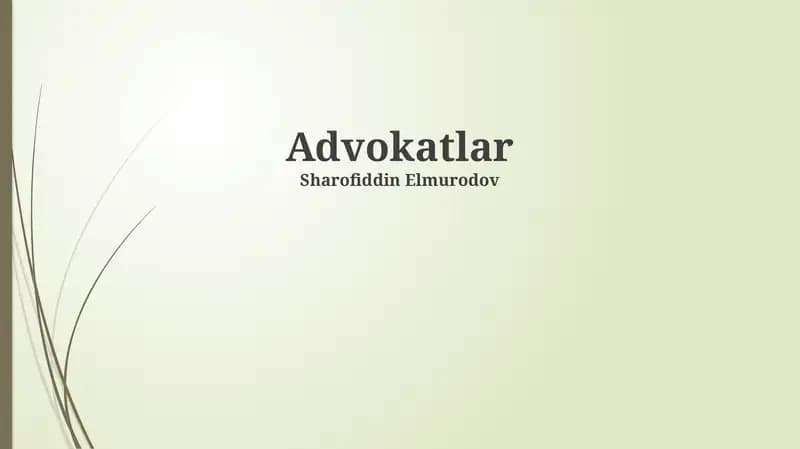 Advokatlar