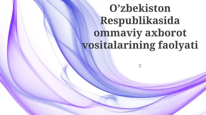 Ommaviy axborot vositalarining faolyati