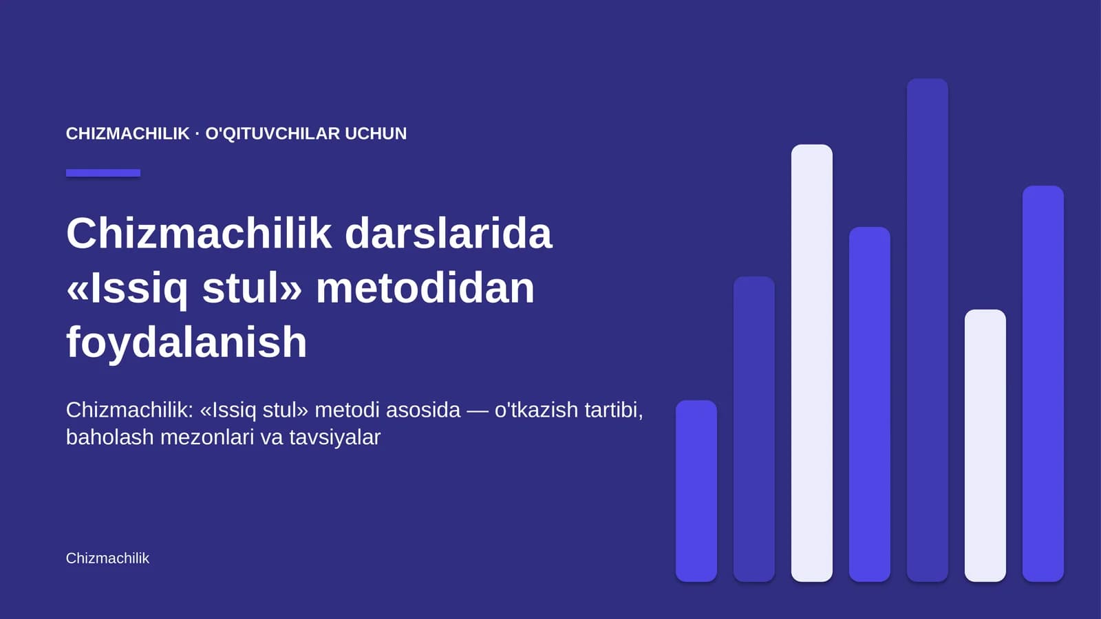 chizmachilik darslarida issiq stul metodidan foydalanish 2597