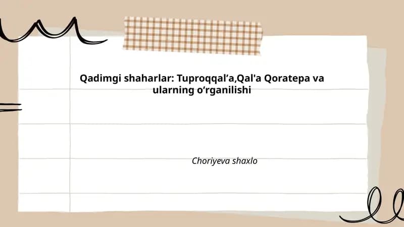 Tuproqqalʼa, Qal'a Qoratepa va ularning oʻrganilishi