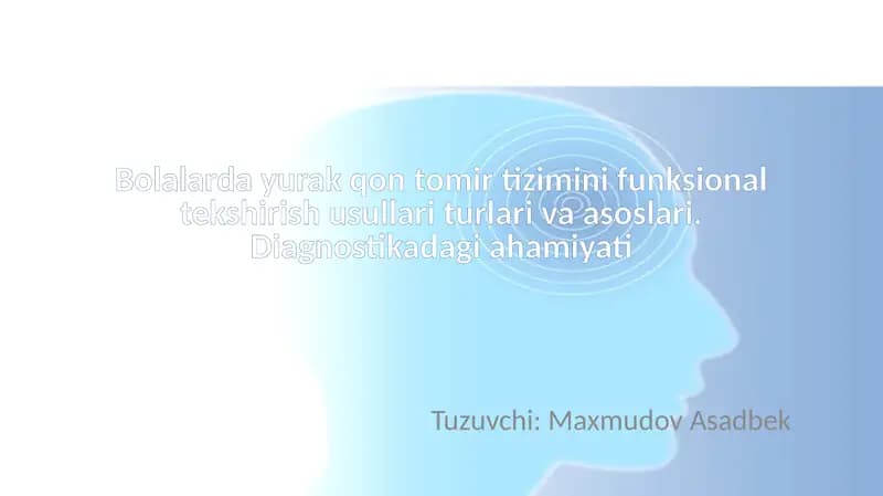 Bolalardayurak-qontomirtizimi