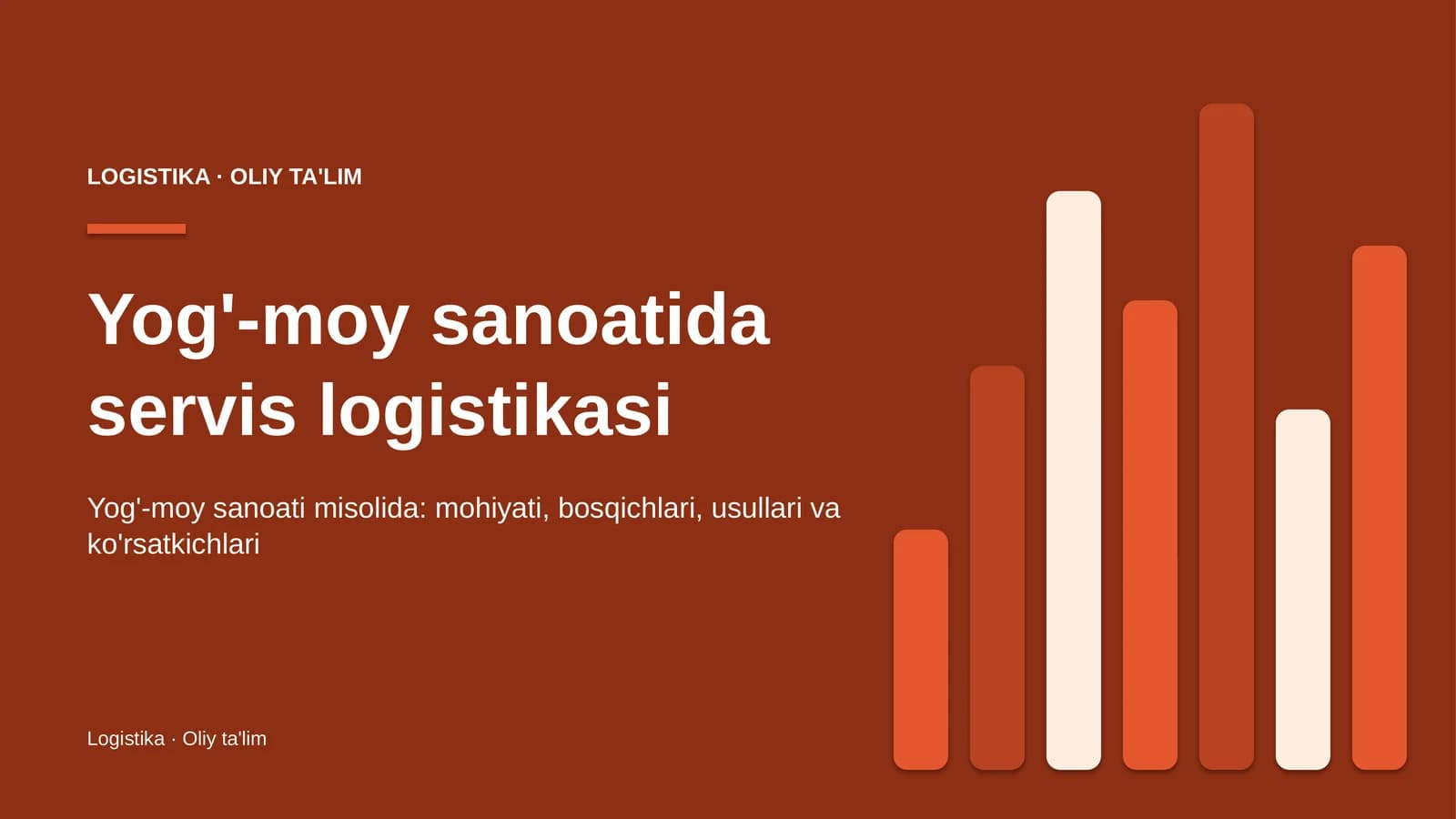 Yog'-moy sanoatida servis logistikasi