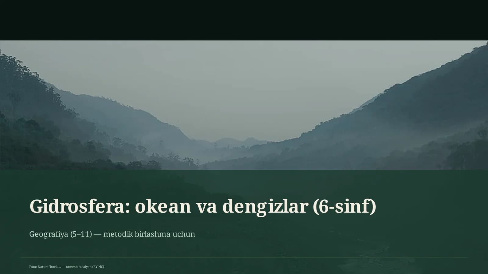 Gidrosfera: okean va dengizlar (6-sinf)