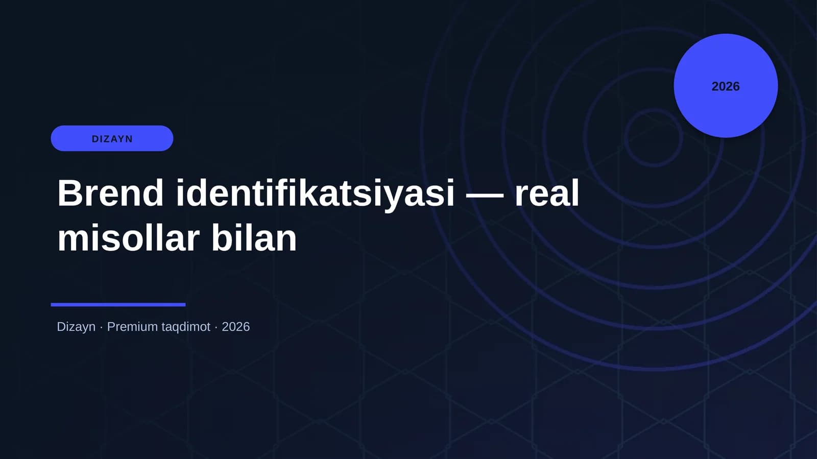 Brend identifikatsiyasi — real misollar bilan
