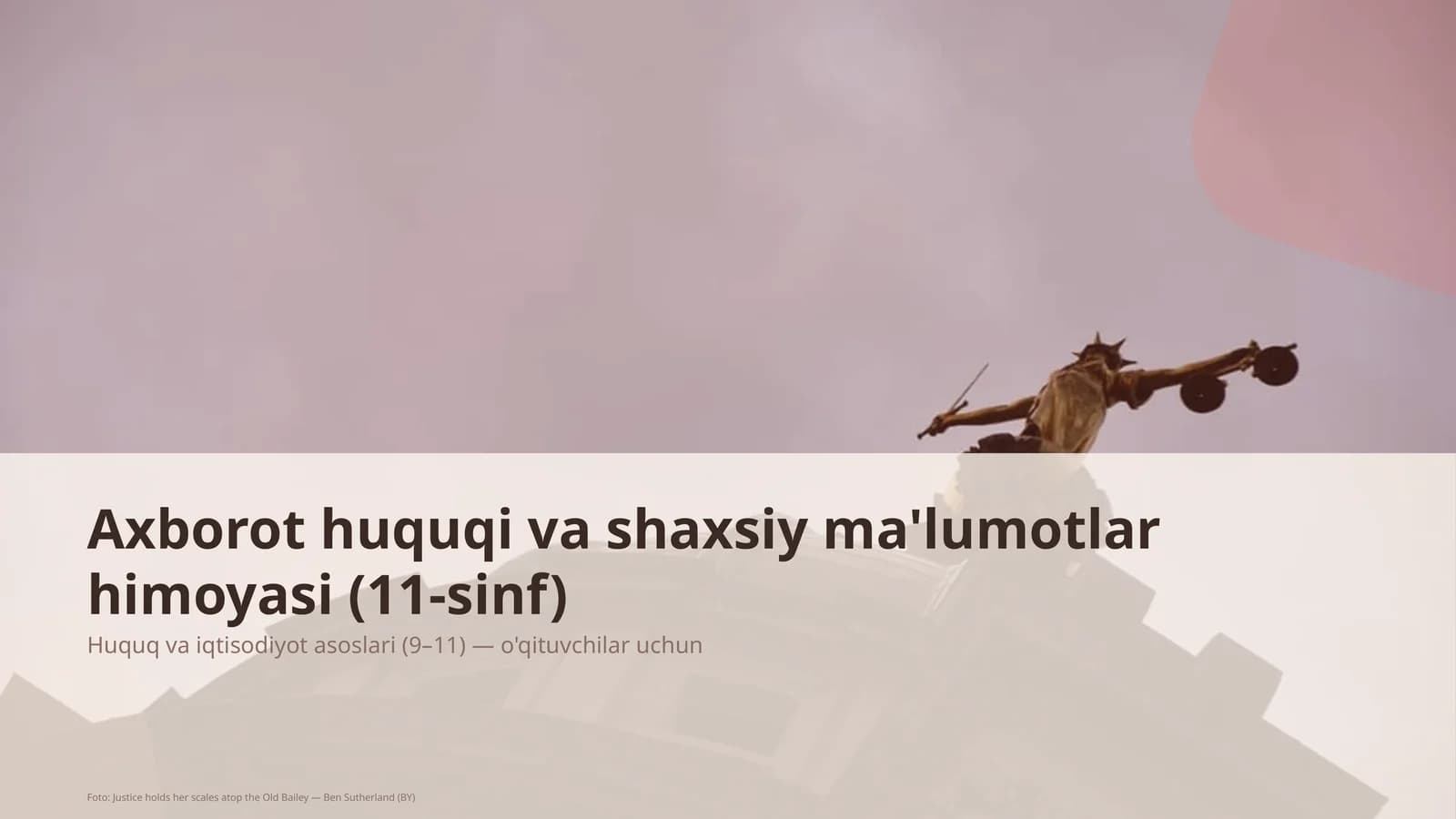 Huquq va iqtisodiyot asoslari (9–11)
