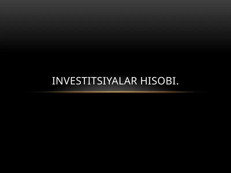 Qisqa muddatli investitsiyalar